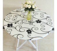 1,7 мм Мягкое стекло на круглый стол Abstract Black