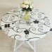 Скатертина на круглий стіл м'яке прозоре скло з малюнком