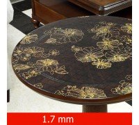 1,7 мм Мягкое стекло на круглый стол Chrysanthemum GOLD