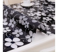 1,7 мм Мягкое стекло ПВХ FLOWERS BLACK