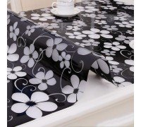 1,7 мм Мягкое стекло ПВХ FLOWERS BLACK