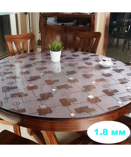 1,8 мм Мягкое стекло на круглый стол Геометрия