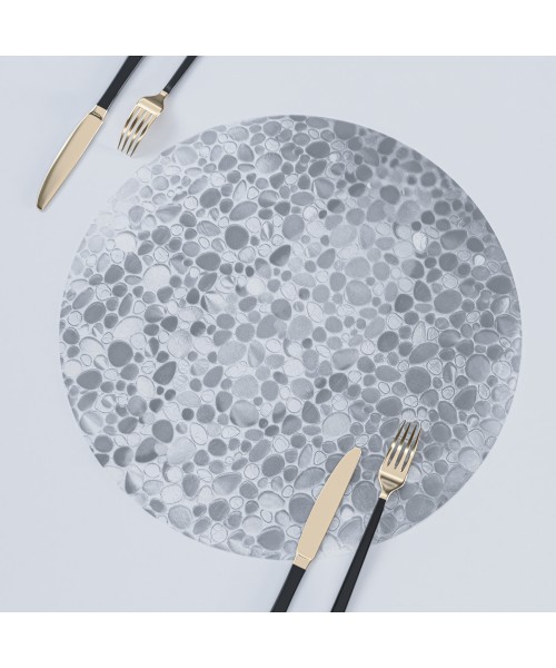 Салфетки на стол под тарелки круглые Камушки 1.8 мм 