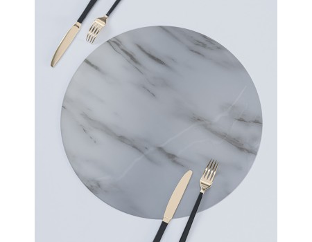 Сервировочные коврики на стол мрамор белый