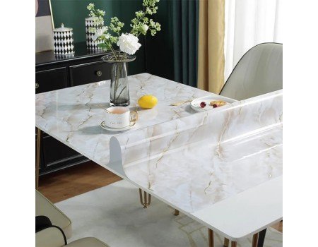 Мягкое стекло с рисунком Мрамор бежевый 0,8 мм