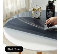 2 мм Мягкое стекло на круглый стол черное тонированное