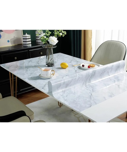  Мягкое стекло ПВХ 0,8 мм Мрамор белый