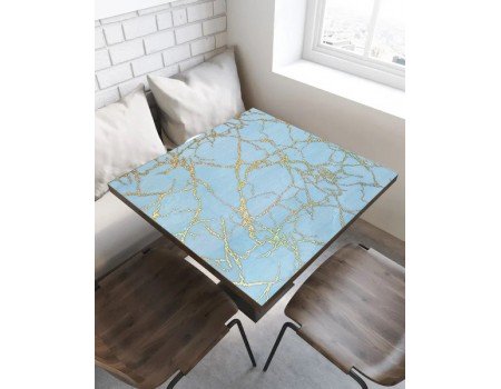 М'яке скло з малюнком Мармур 0,8 мм із золотом