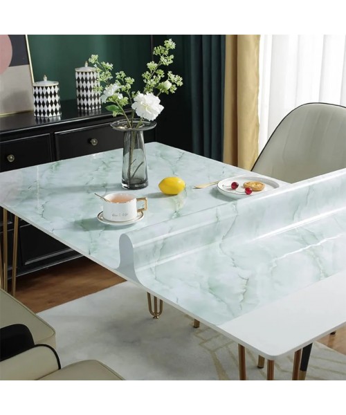  Мягкое стекло ПВХ 0,8 мм Мрамор зеленый