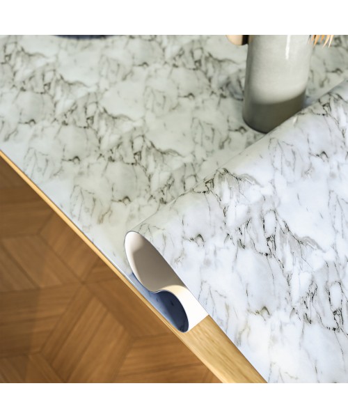 1,7 мм Мягкое стекло ПВХ Мрамор белый