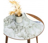 1,7 мм Мягкое стекло на круглый стол Мрамор белый