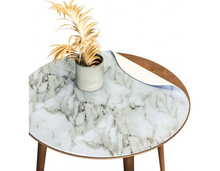 М'яке гнучке захисне скло на круглий стіл мармур малюнок 1,7 мм