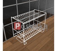 Сушилка настольная для посуды 400 мм 2-ярусная белая SN-2422-2