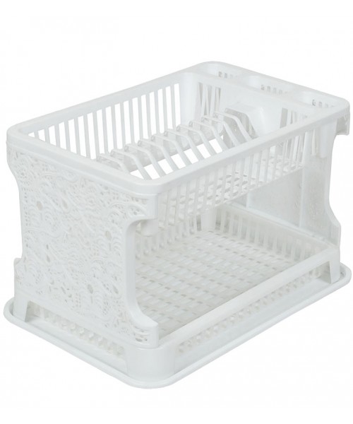 Сушилка для посуды Efe Plastics АЖУР 2 ярусная 42 см Белая