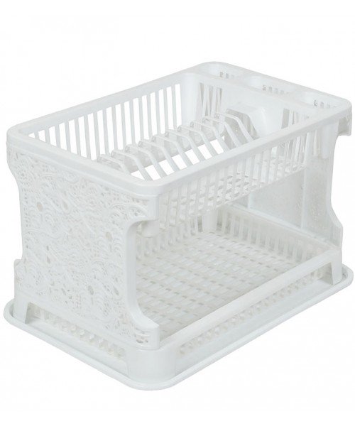 Сушилка для посуды Efe Plastics АЖУР 2 ярусная 42 см Белая