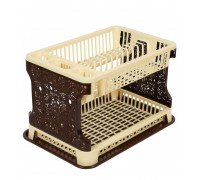 Сушилка для посуды Efe Plastics АЖУР 2 ярусная 42 см Бежевая