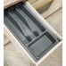 Лоток для столовых приборов в ящик 35 см 270Х490 мм Серый