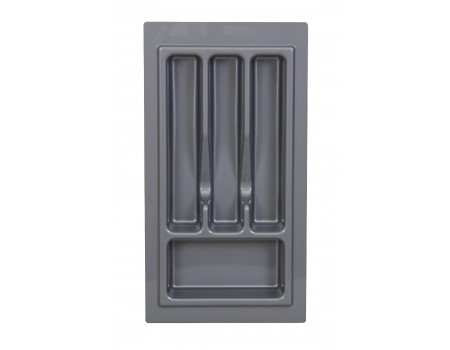 Лоток для столових приладів у ящик 35 см  270Х490 мм Сірий