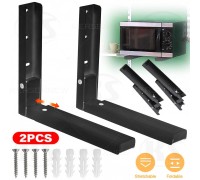 Полка кронштейн УНИВЕРСАЛЬНЫЙ на стену для микроволновки СВЧ черный цвет