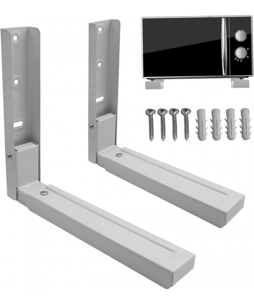 Полка кронштейн УНИВЕРСАЛЬНЫЙ на стену для микроволновки СВЧ белый цвет