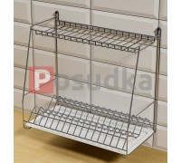 Навесная кухонная сушка Каскадная 500 мм 2-ярусная хром ST-25222