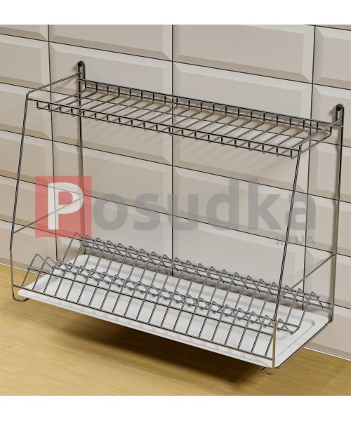Навісне кухонне сушіння Каскадна 600 мм 2-ярусна хром ST-26222