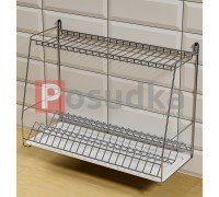 Навесная кухонная сушка Каскадная 600 мм 2-ярусная хром ST-26222