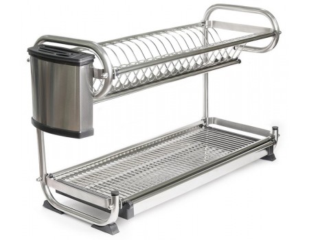Посудосушитель настольный настенный двухуровневый L=595 нержавеющая сталь