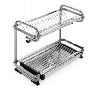 Сушка НЕРЖАВЕЙКА 49 см для посуды с креплением НА СТЕНУ