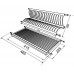 Cушка для посуду в шафу 50 см дворівнева нержавіюча сталь