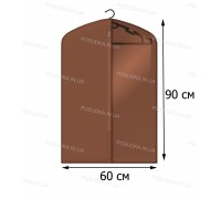 Кофр для одежды с прозрачной вставкой КОФПРОМ 60*90 см коричневый
