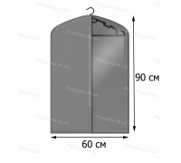 Кофр для одежды с прозрачной вставкой КОФПРОМ 60*90 см серый