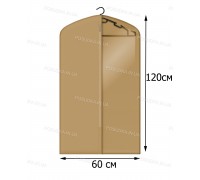 Кофр для одежды с прозрачной вставкой КОФПРОМ 60*120 см бежевый