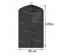 Кофр для одежды с прозрачной вставкой КОФПРОМ 60*120 см черный