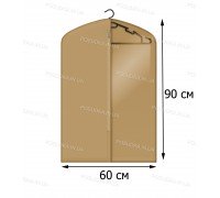 Кофр для одежды с прозрачной вставкой КОФПРОМ 60*90 см бежевый