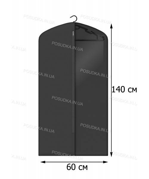 Кофр для одежды с прозрачной вставкой КОФПРОМ 60*140 см черный