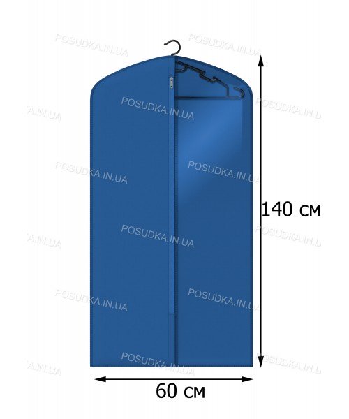 Кофр для одежды с прозрачной вставкой КОФПРОМ 60*140 см синий