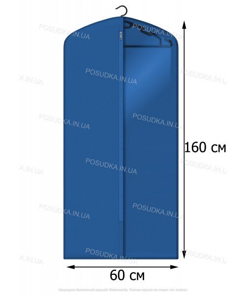 Кофр для одежды с прозрачной вставкой КОФПРОМ 60*160 см синий