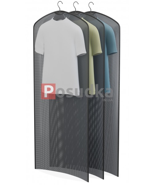 Набор чехлов накидка прозрачный 3 шт КОФПРОМ 60*140 см Черный