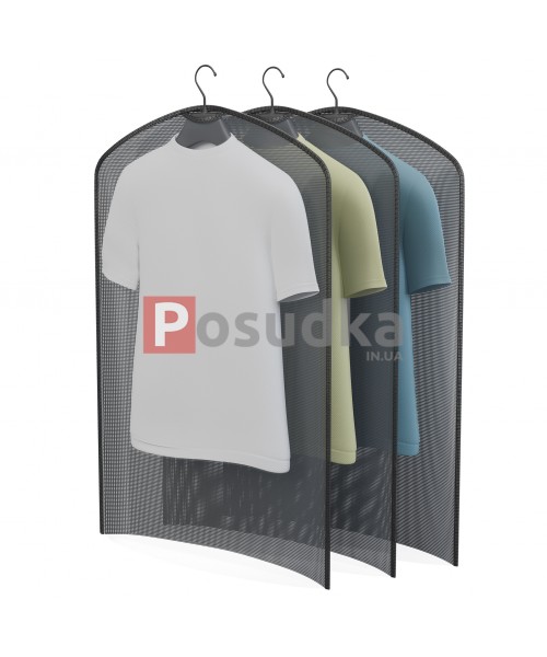 Набір чохлів прозорий накидка 3 шт КОФПРОМ 60*90 см Чорний