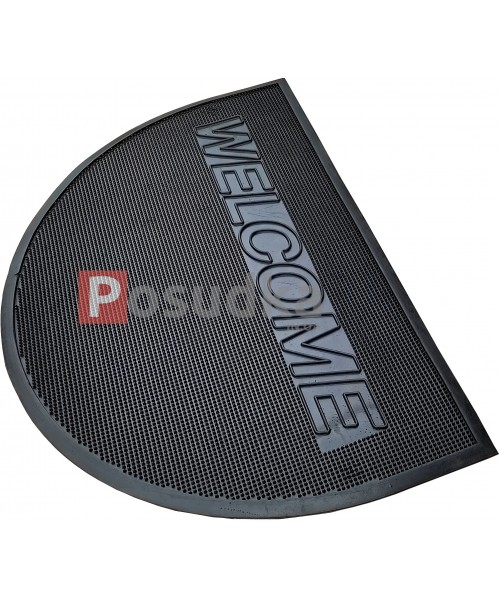 Коврик резиновый полукруг Welcome 45*75 см