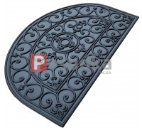 Придверний гумовий килимок із дизайном Вензель півколо 40*60 см