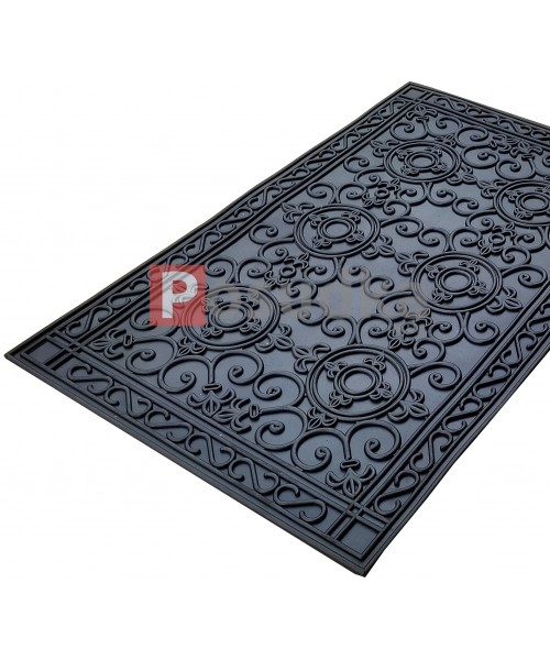 Придверный резиновый коврик с дизайном Вензель 40*60 см