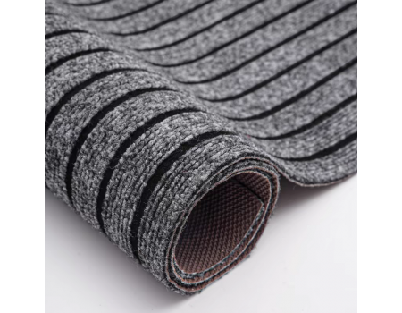 Противоскользящий коврик на крыльцо  серый с ворсом