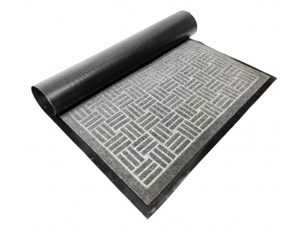 Коврик ворсовой на резиновой основе 80*120 см Велюр серый