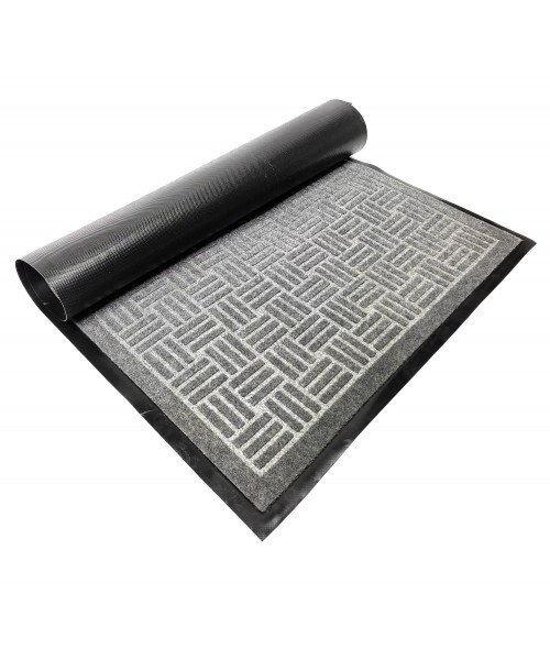 Коврик ворсовой на резиновой основе 80*120 см Велюр серый