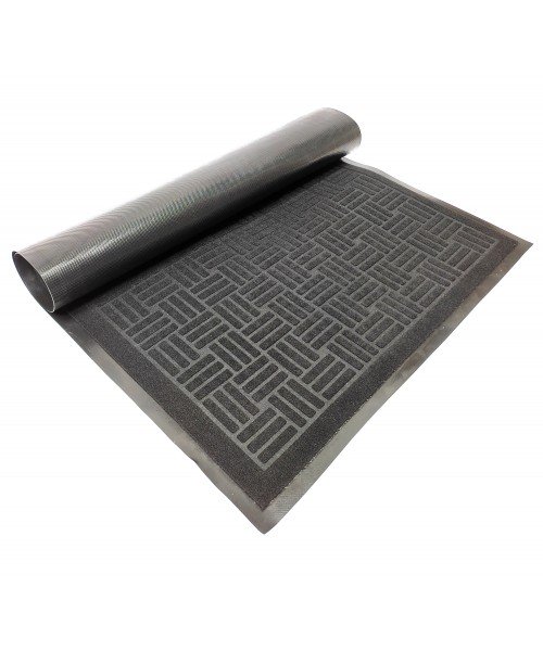 Коврик ворсовой на резиновой основе 80*120 см Велюр черный