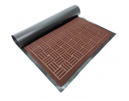 Килими на гумі для будинку ворсової 80*120 см Велюр коричневий