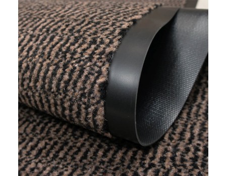 Коврик придверный влаговпитывающий Leyla бежевый коричневый цвет