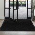 Резиновый коврик на порог грязезащитный с ворсом черный цвет 90*150 см